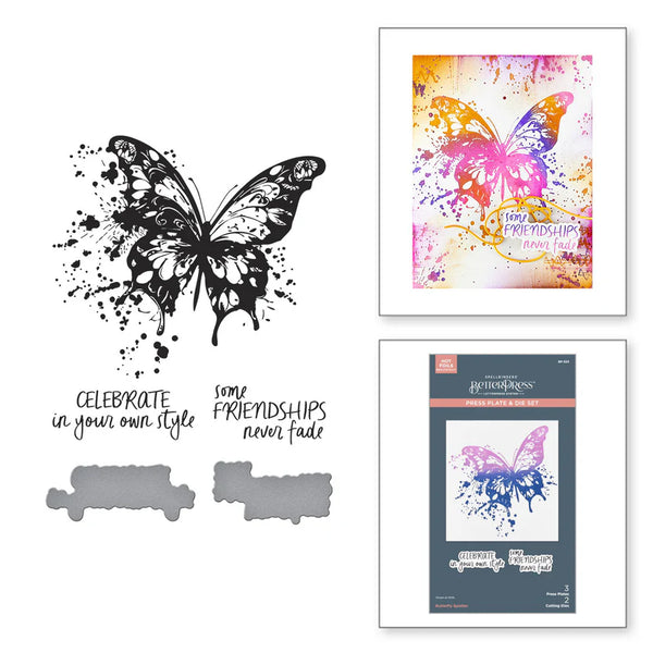 Butterfly Splatter Press Plate + Die Set | Beautifully Imperfect