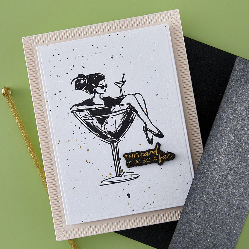 Martini Mood BetterPress Plate + Die Set | Happier Hour Collection