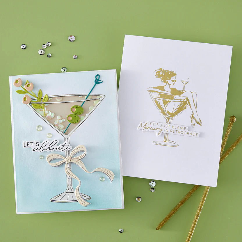 Martini Mood BetterPress Plate + Die Set | Happier Hour Collection