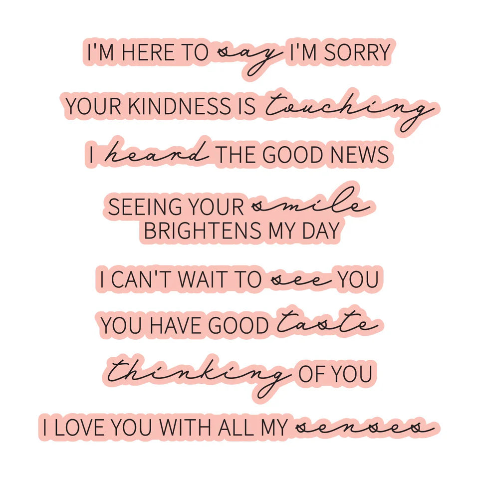 All My Senses Sentiments Press & Foil Plate + Die Set | Jaycee Gaspar