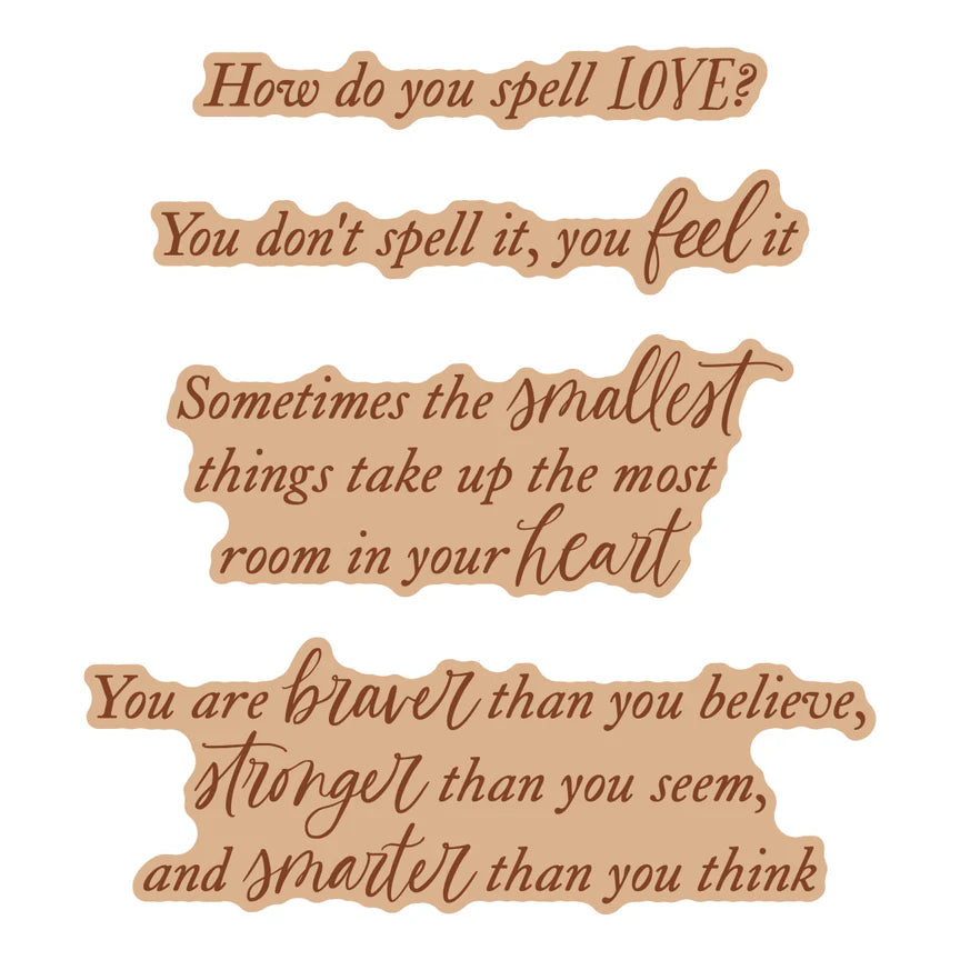 Sweet Sentiments Press & Foil Plate + Die Set | Simple Stories Classic Pooh