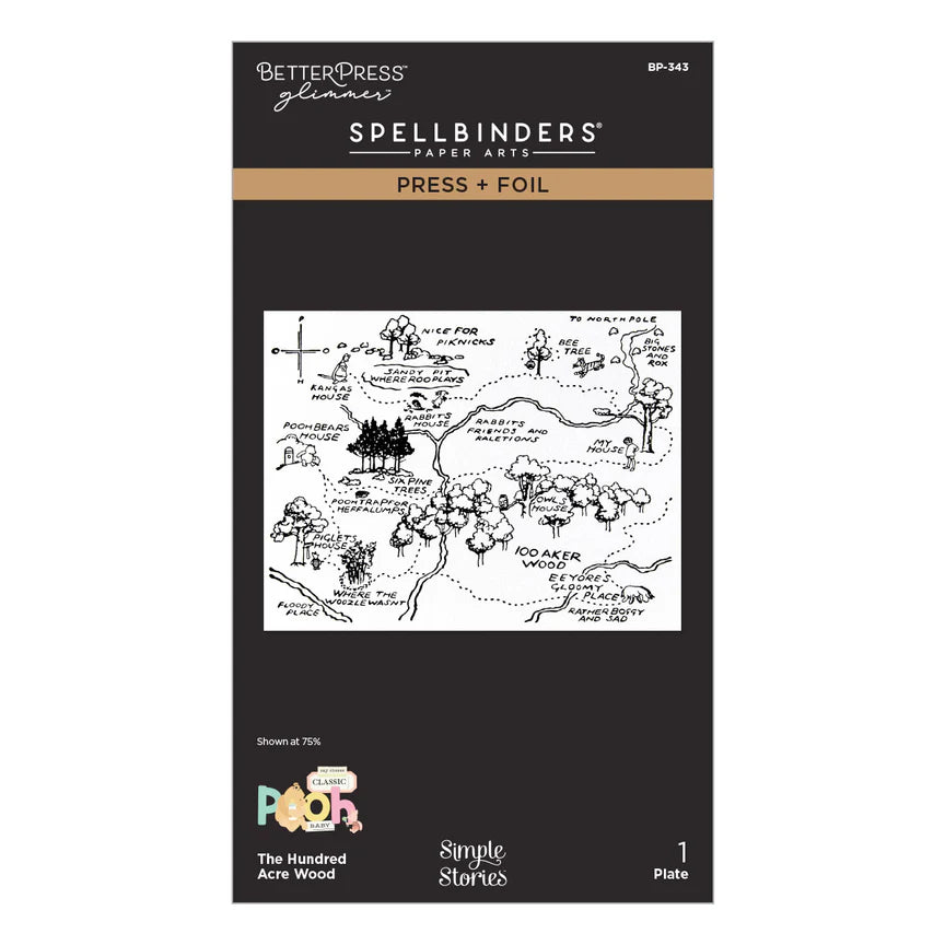 The Hundred Acre Wood Press & Foil Plate | Simple Stories Classic Pooh