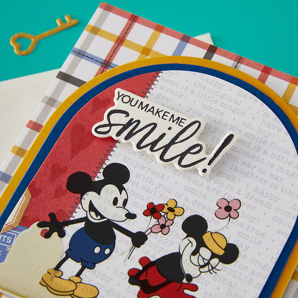 Classic Mouse Happy Sentiments Press & Foil Plate + Die Set