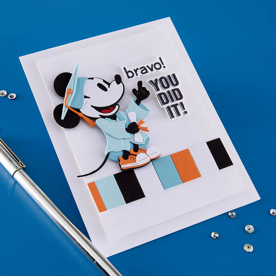 Graduation Sentiments Press/Foil Plate + Die Set | Classic Mouse