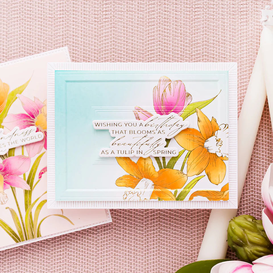 Bouquet of Hugs Sentiments Press & Foil Plate + Die Set | Yana Smakula