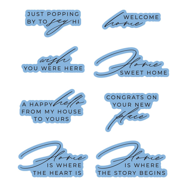 Welcome Home Sentiments Press &Foil Plate + Die Set | Yana Smakula
