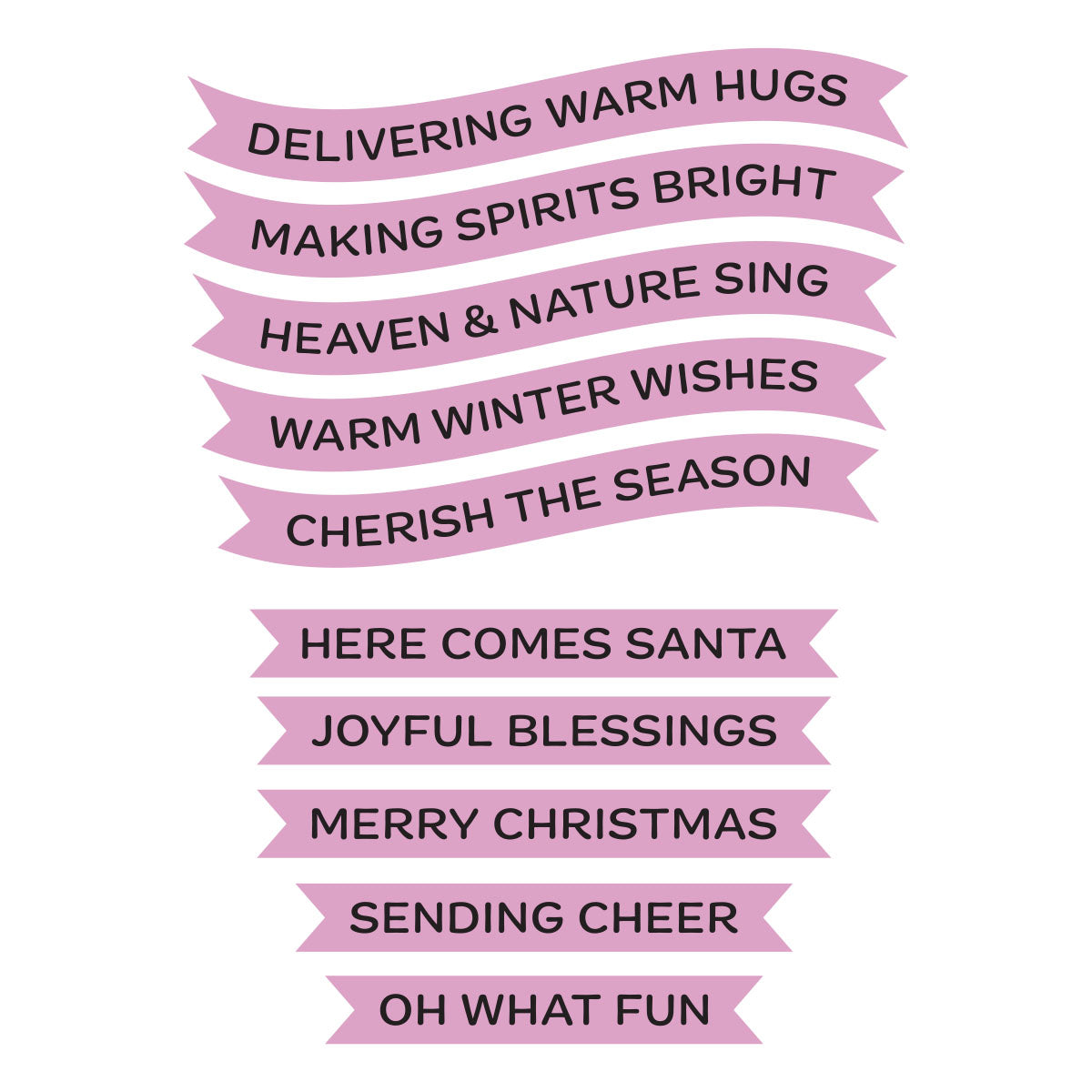 Holiday Banner Greetings Press & Foil Plate + Die Set {coming soon!}
