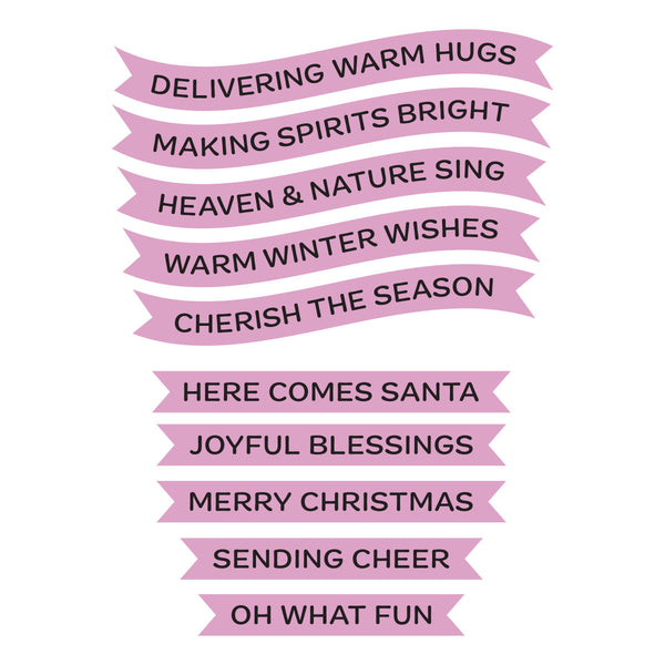 Holiday Banner Greetings Press & Foil Plate + Die Set {coming soon!}