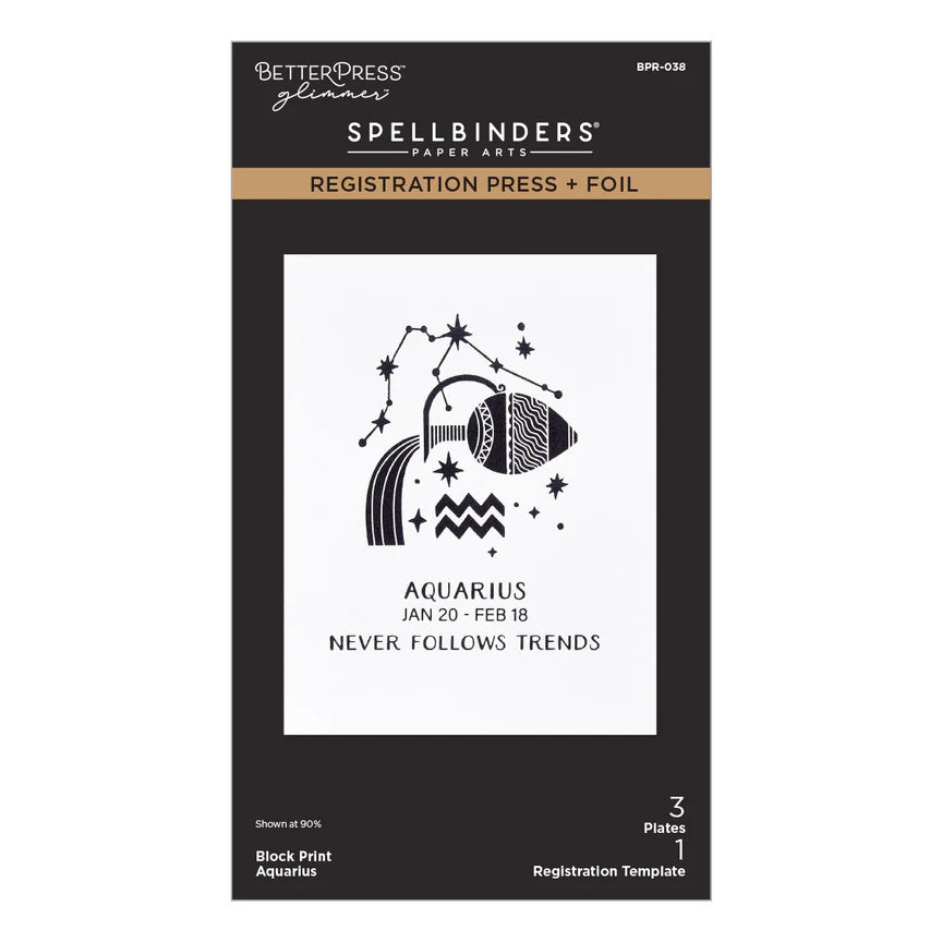 Aquarius Block Print Registration Press + Foil Plate