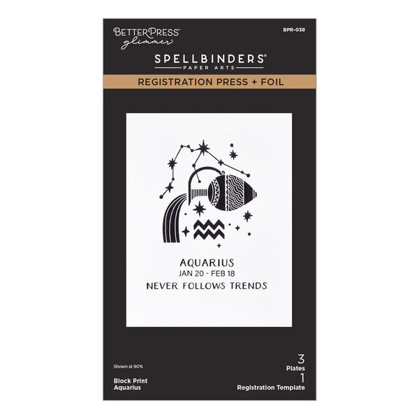 Aquarius Block Print Registration Press + Foil Plate