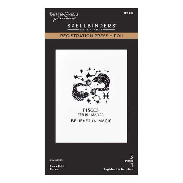 Pisces Block Print Registration Press + Foil Plate