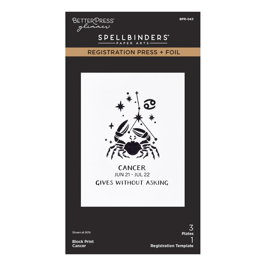 Cancer Block Print Registration Press + Foil Plate