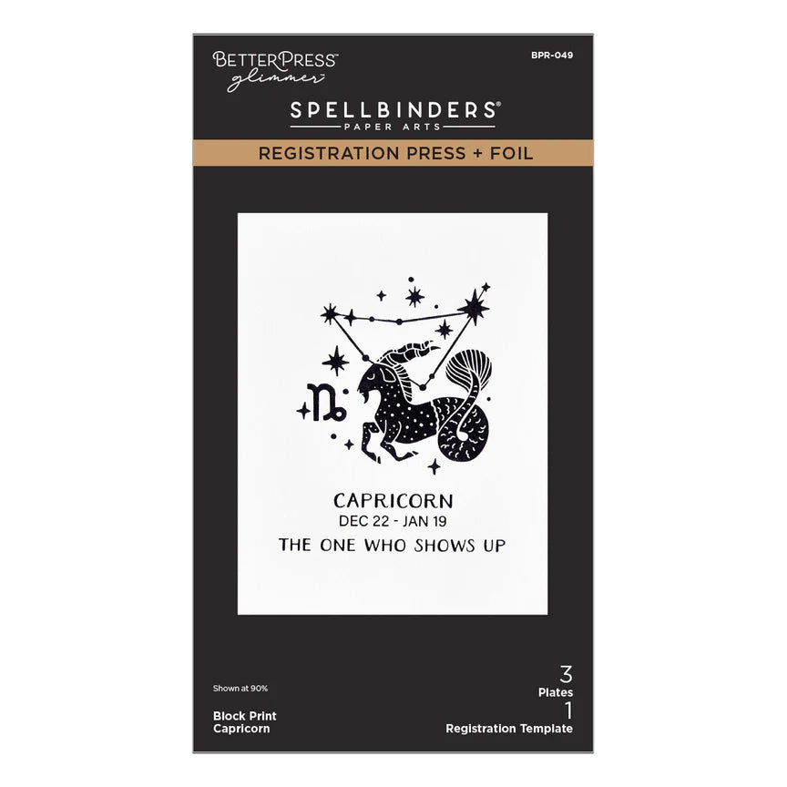 Capricorn Block Print Registration Press + Foil Plate