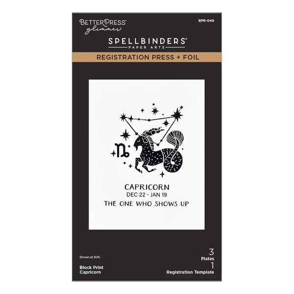 Capricorn Block Print Registration Press + Foil Plate