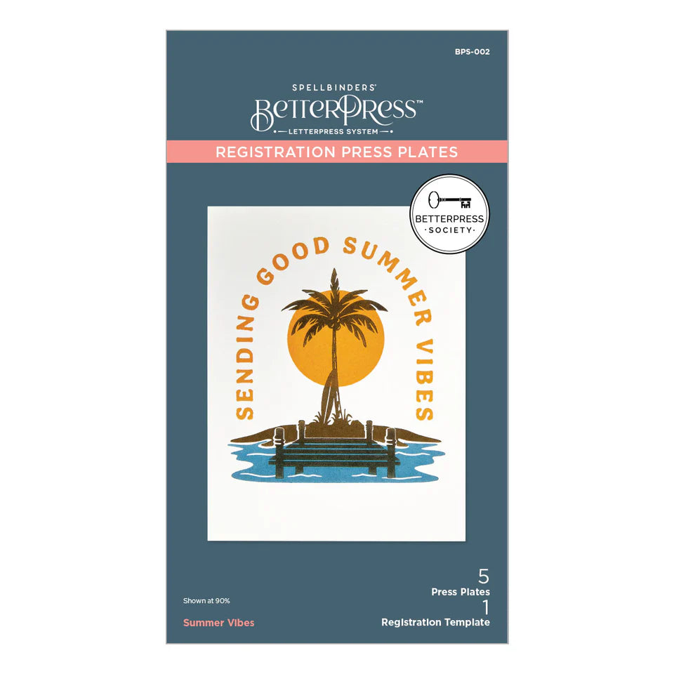 Summer Vibes Press Plates | Betterpress Society Exclusive