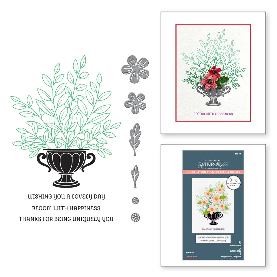 Uniquely You Press Plate + Die + Stencil Set | Betterpress Society Exclusive {January 2025}