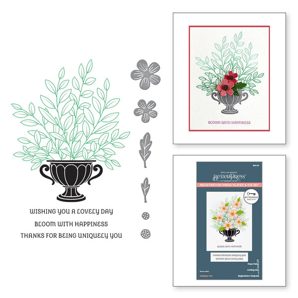Uniquely You Press Plate + Die + Stencil Set | Betterpress Society Exclusive {January 2025}