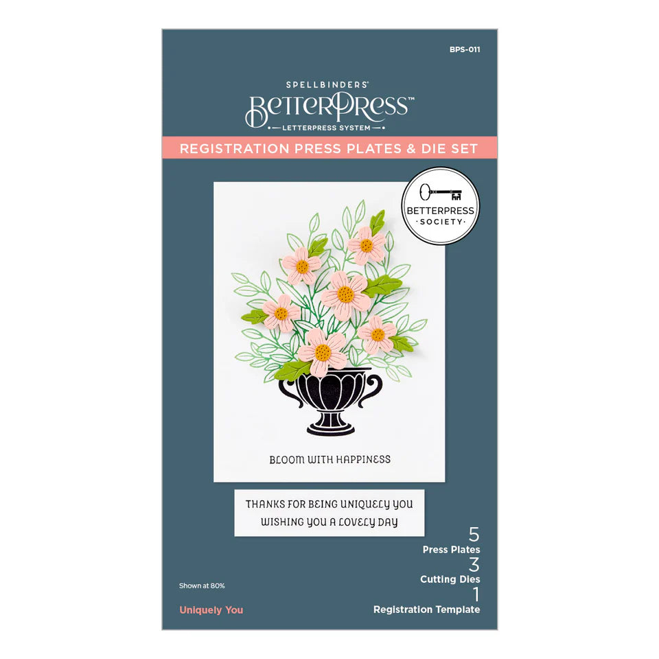 Uniquely You Press Plate + Die + Stencil Set | Betterpress Society Exclusive {January 2025}
