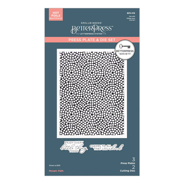 Mosaic Path Press Plate & Die Set + Stencil | BetterPress Society {May 2025}
