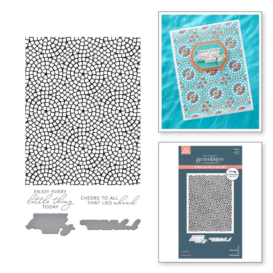 Mosaic Path Press Plate & Die Set + Stencil | BetterPress Society {May 2025}