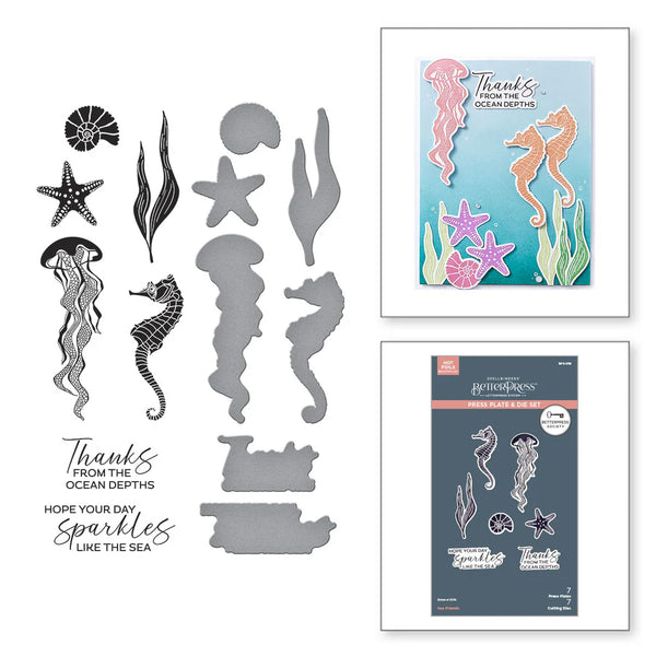 Sea Friends Press Plate + Die Set | Betterpress Society Exclusive {June 2025}