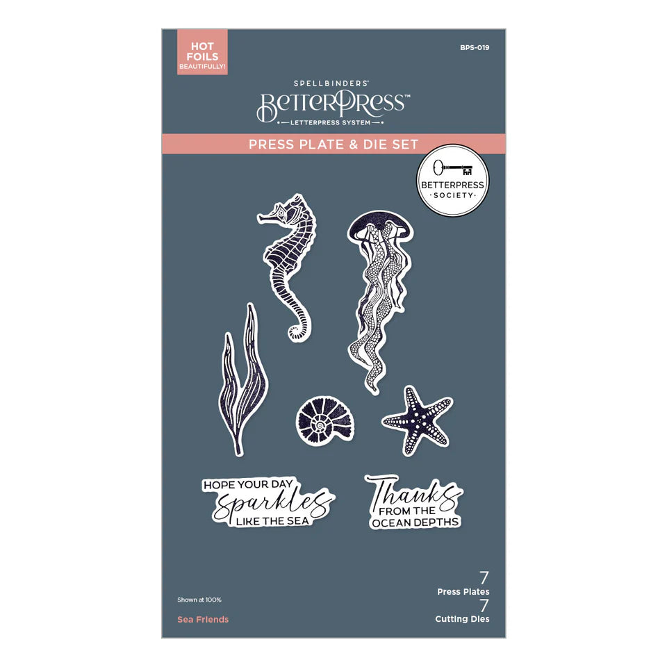 Sea Friends Press Plate + Die Set | Betterpress Society Exclusive {June 2025}