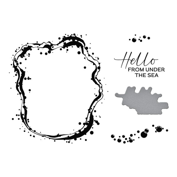 Sea Bubble Border Press Plate & Die Set | Betterpress Society Add-on {June 2025}