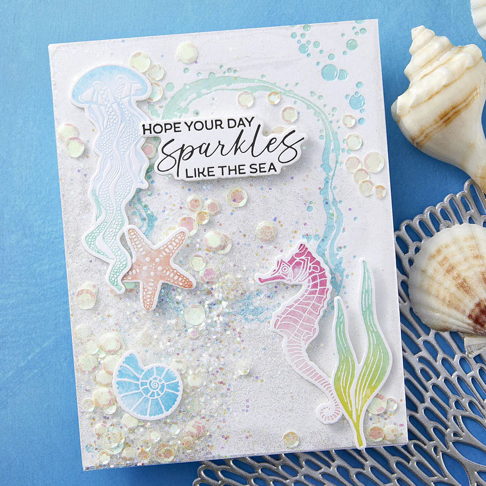 Sea Bubble Border Press Plate & Die Set | Betterpress Society Add-on {June 2025}