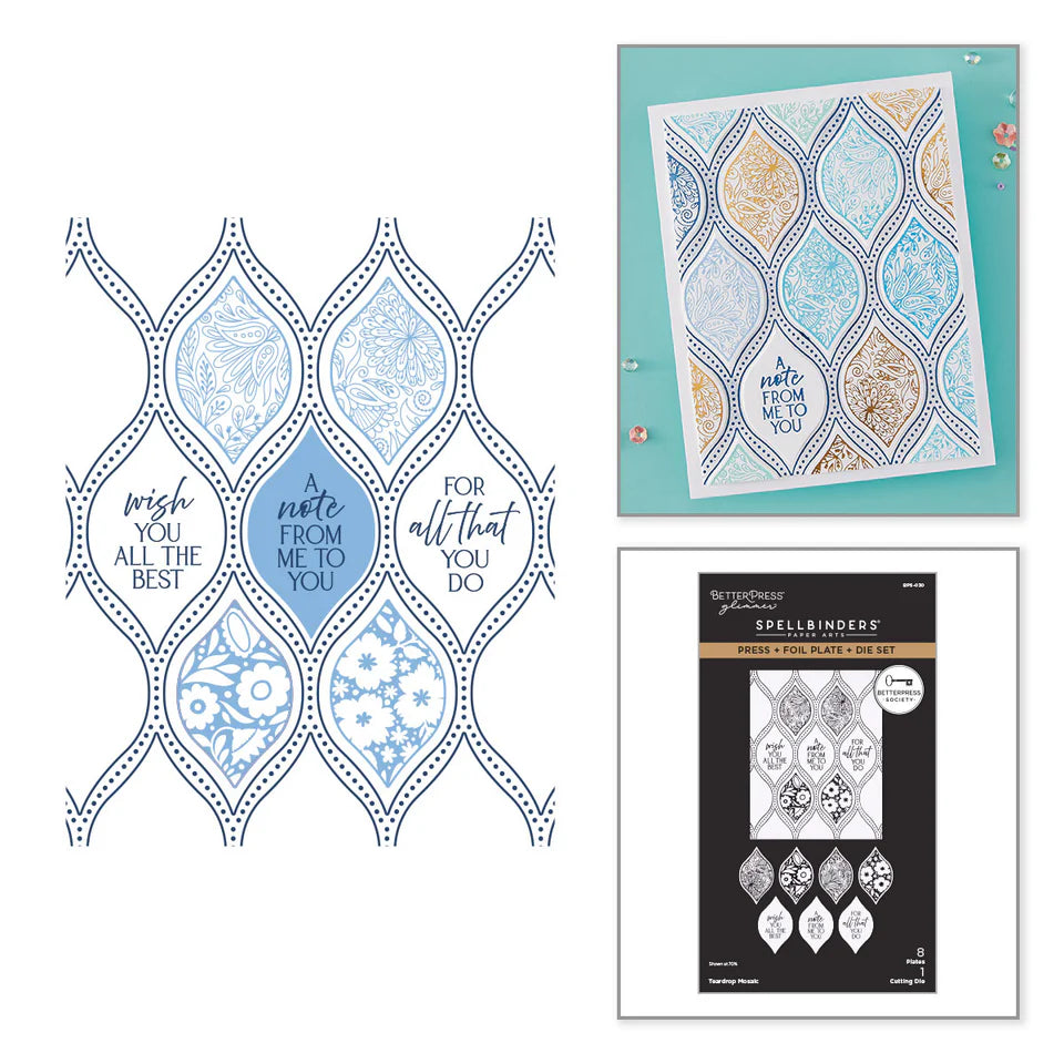 Teardrop Mosaic Press Plate & Die Set | BetterPress Society {March 2026}