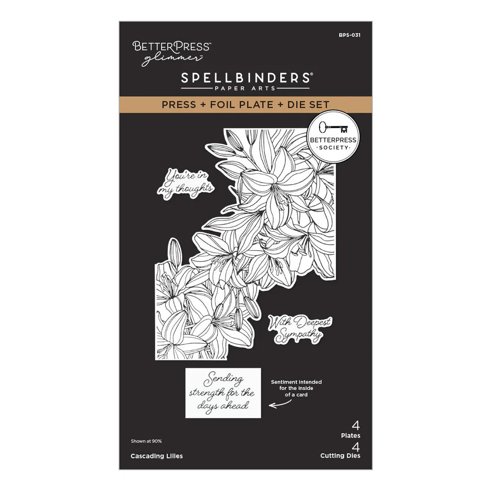 Cascading Lilies Press Plate + Die Set | BetterPress Society Exclusive {April 2026}
