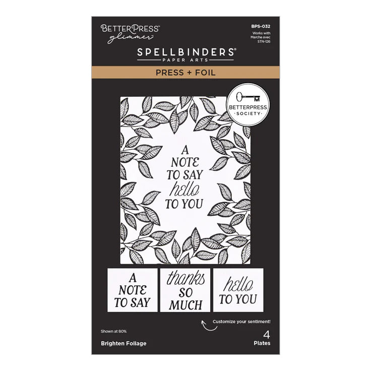 Brighten Foliage Press Plates & Stencil | BetterPress Society {May 2026}