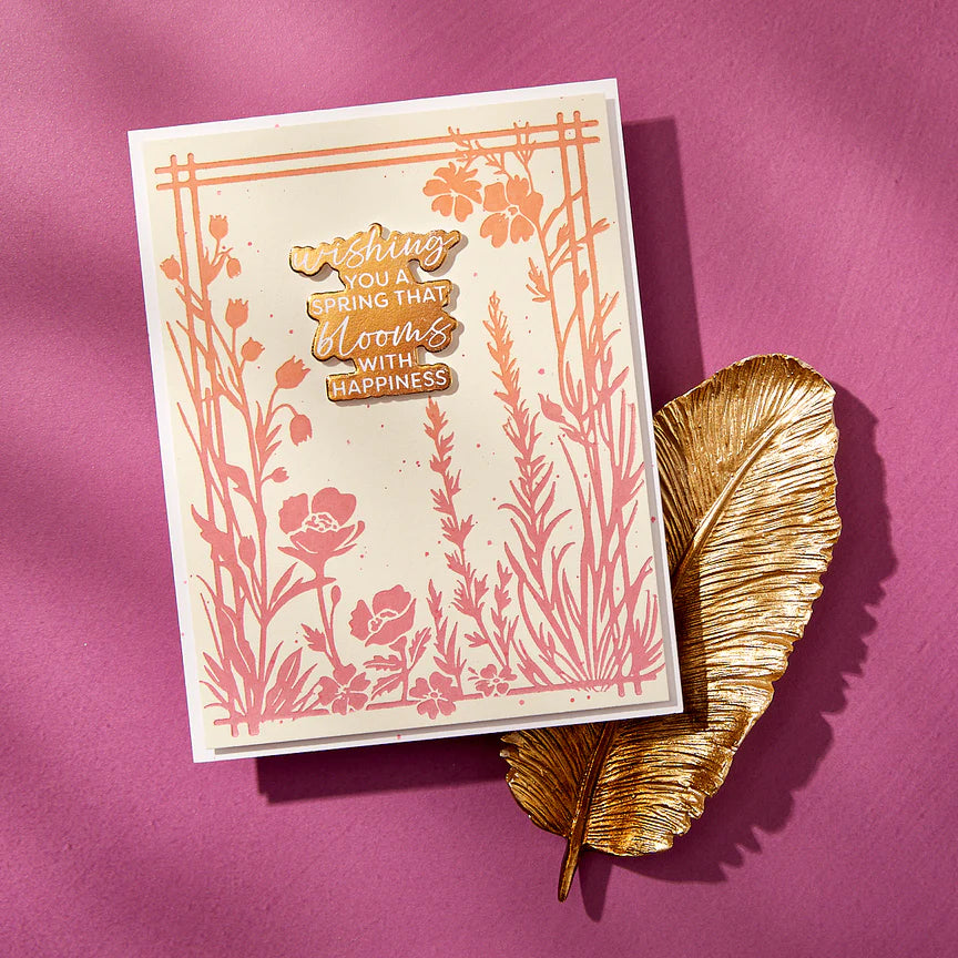 Bloom With Happiness Press Plate + Die Set | BetterPress Society {February 2025}