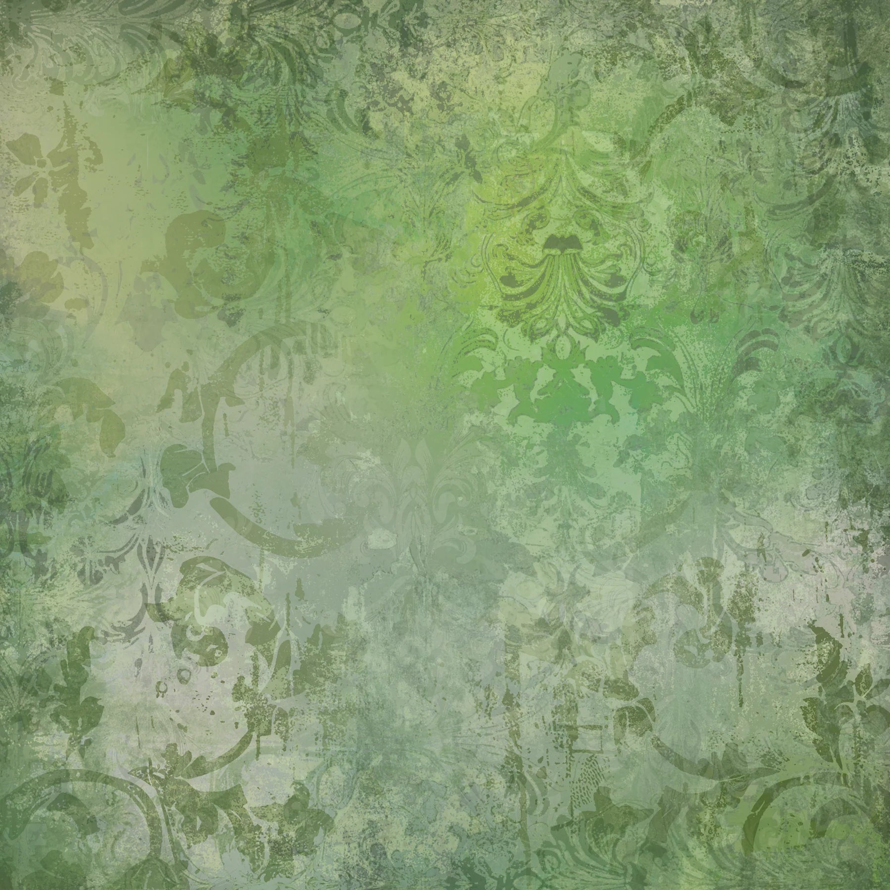 Light Distressed Damask 12x12 Gold Foil Paper Pad