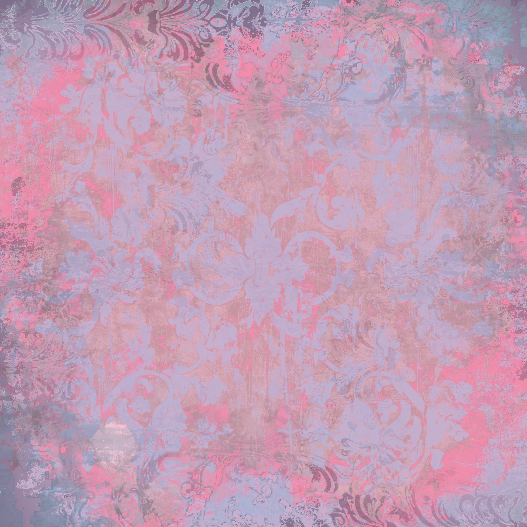 Light Distressed Damask 12x12 Gold Foil Paper Pad