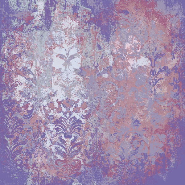 Light Distressed Damask 12x12 Gold Foil Paper Pad