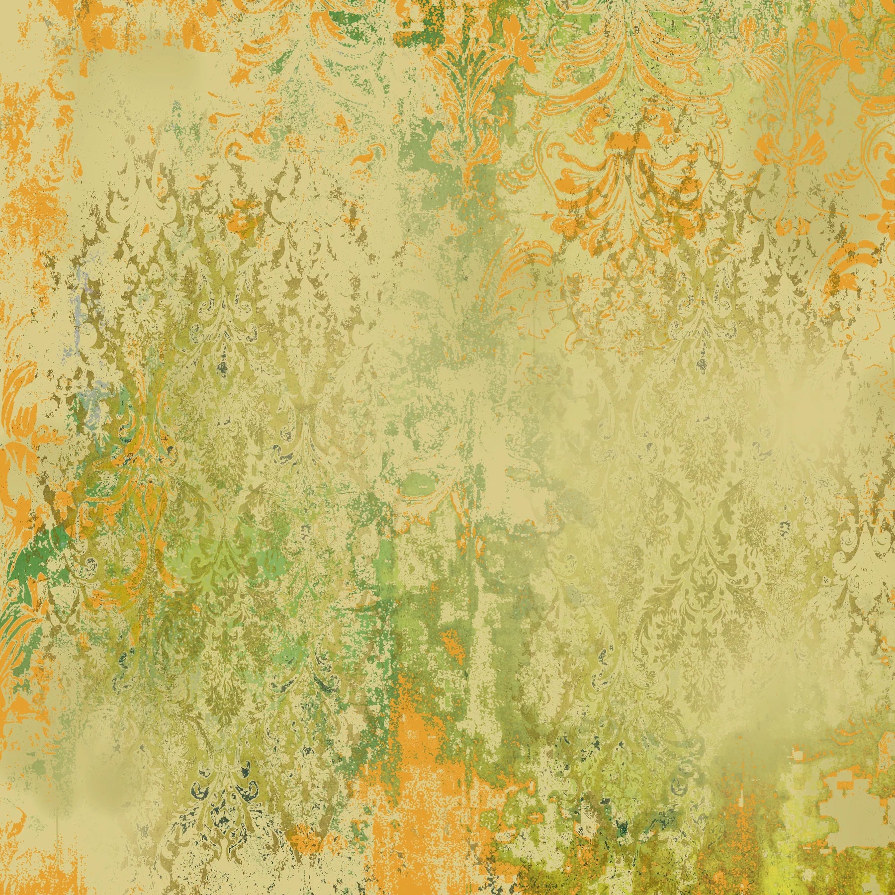 Light Distressed Damask 12x12 Gold Foil Paper Pad