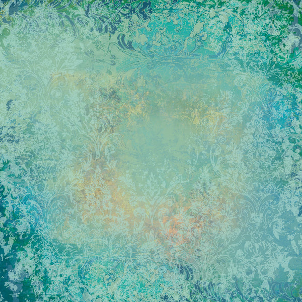 Light Distressed Damask 12x12 Gold Foil Paper Pad