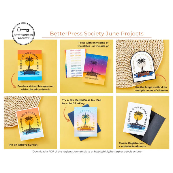 Summer Vibes Press Plates | Betterpress Society Exclusive