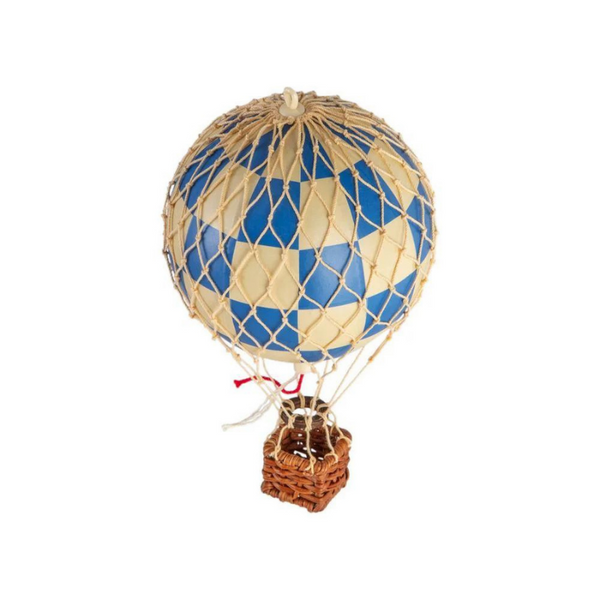 Check Bleu Mini Hot Air Balloon