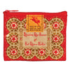 A red and gold novelty zippered pouch featuring a circus-style design with the text 'BIG BUCKS' and 'Show'em The Bacon yet Out There Makin''.