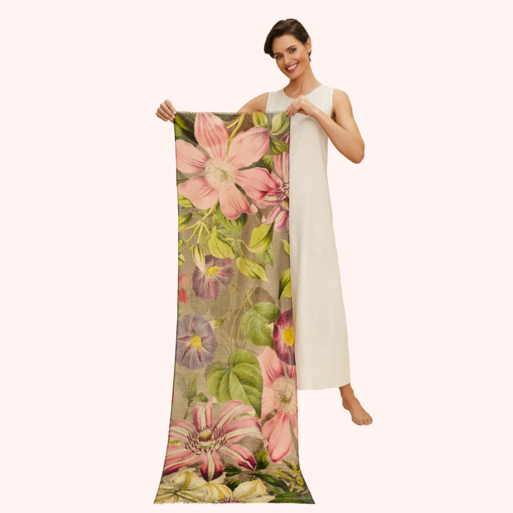 Botanicals Oversized Wool Wrap Scarf {Black Friday Deal}