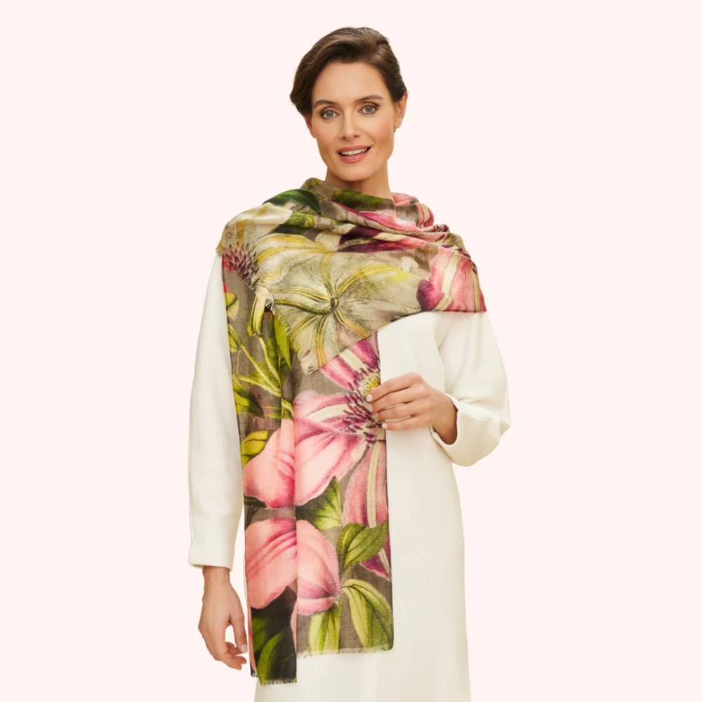 Botanicals Oversized Wool Wrap Scarf {Black Friday Deal}
