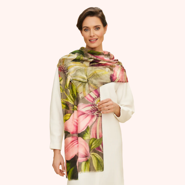 Botanicals Oversized Wool Wrap Scarf {Black Friday Deal}