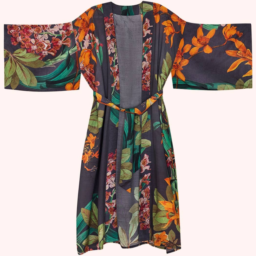Botany Bliss in Charcoal Kimono Gown {Black Friday Deal}