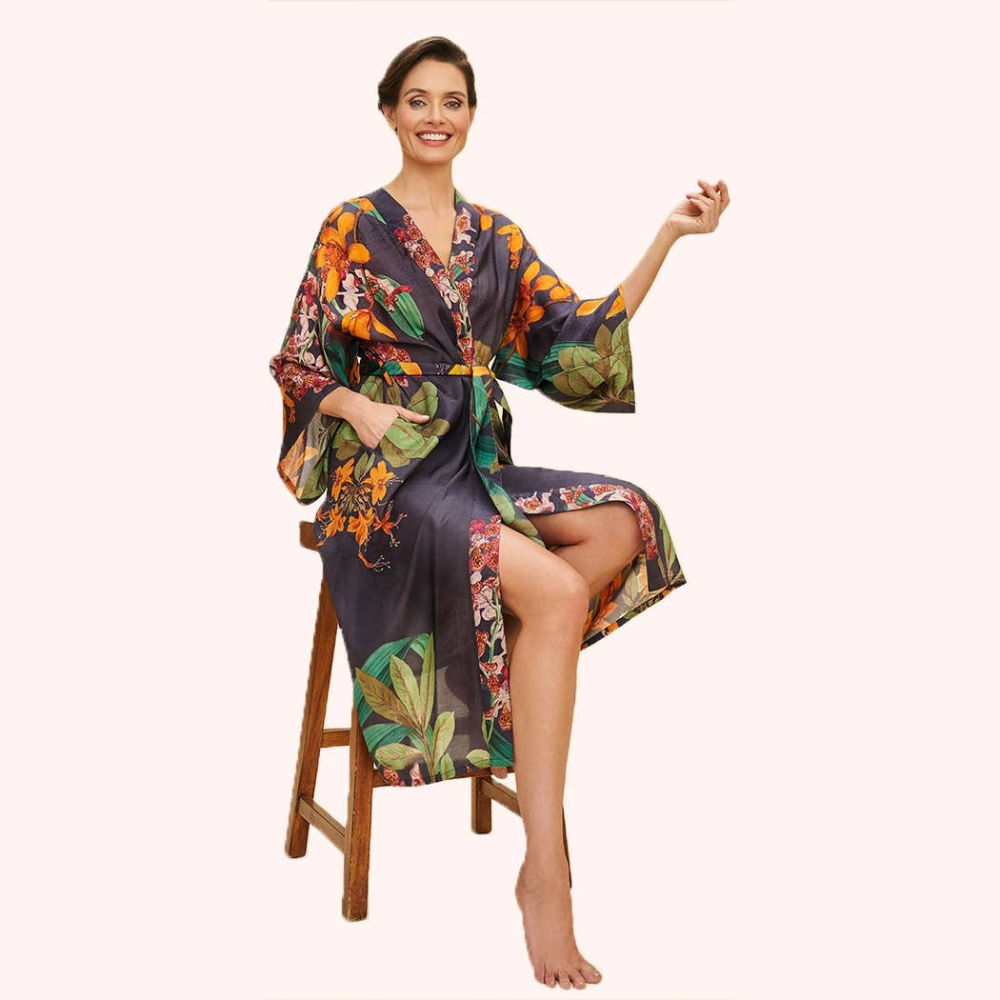 Botany Bliss in Charcoal Kimono Gown {Black Friday Deal}