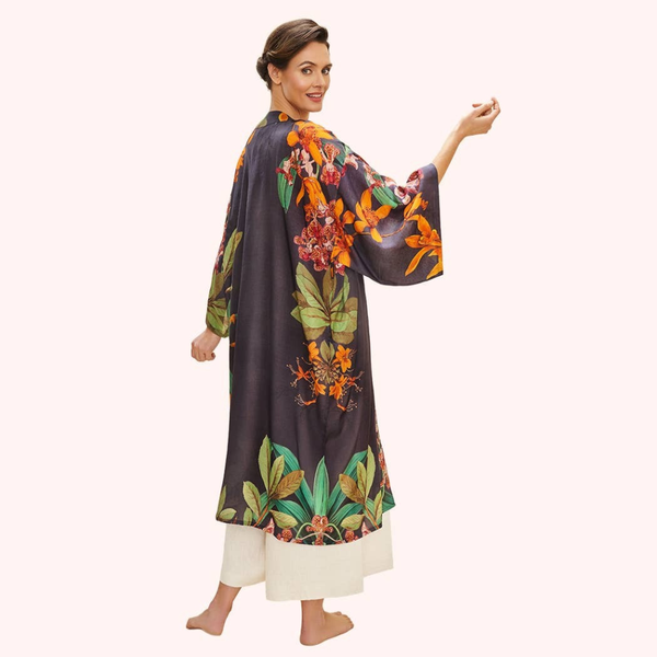 Botany Bliss in Charcoal Kimono Gown {Black Friday Deal}