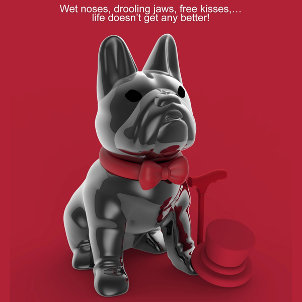Bulldog Metal Keychain
