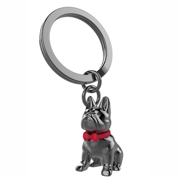 Bulldog Metal Keychain