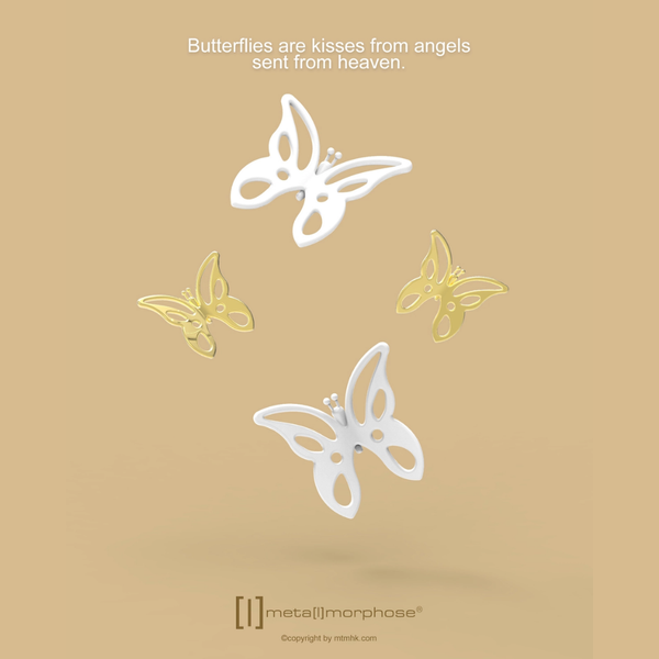 Butterfly Family Metal Keychain