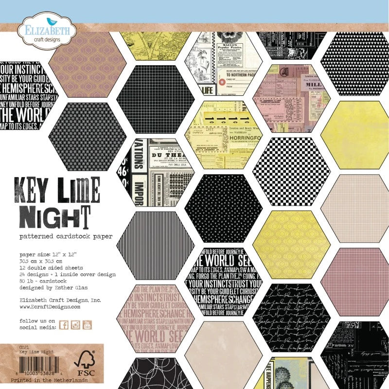 Key Lime Night 12x12 Patterned Cardstock Paper Pack